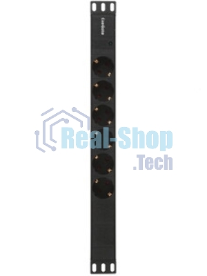 Блок розеток горизонтальный ExeGate ServerPro PDU-19H601 Al-6S-C14, 19