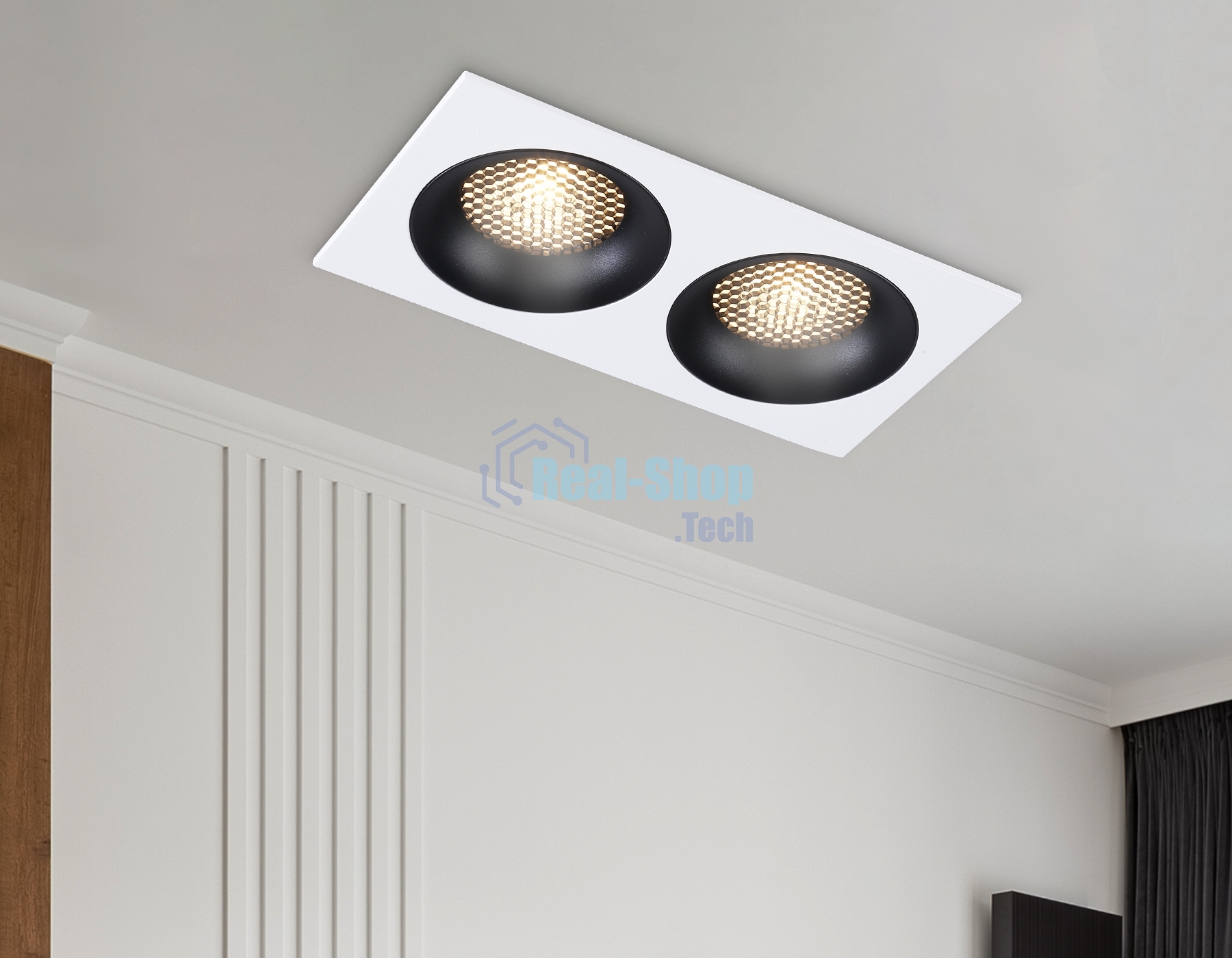 Светильник встраиваемый Ambrella light TN102732/2 WH/BK белый/черный GU5.3 175*92*23