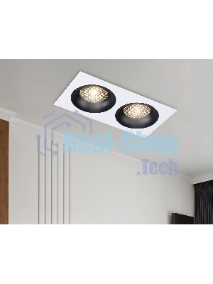 Светильник встраиваемый Ambrella light TN102732/2 WH/BK белый/черный GU5.3 175*92*23