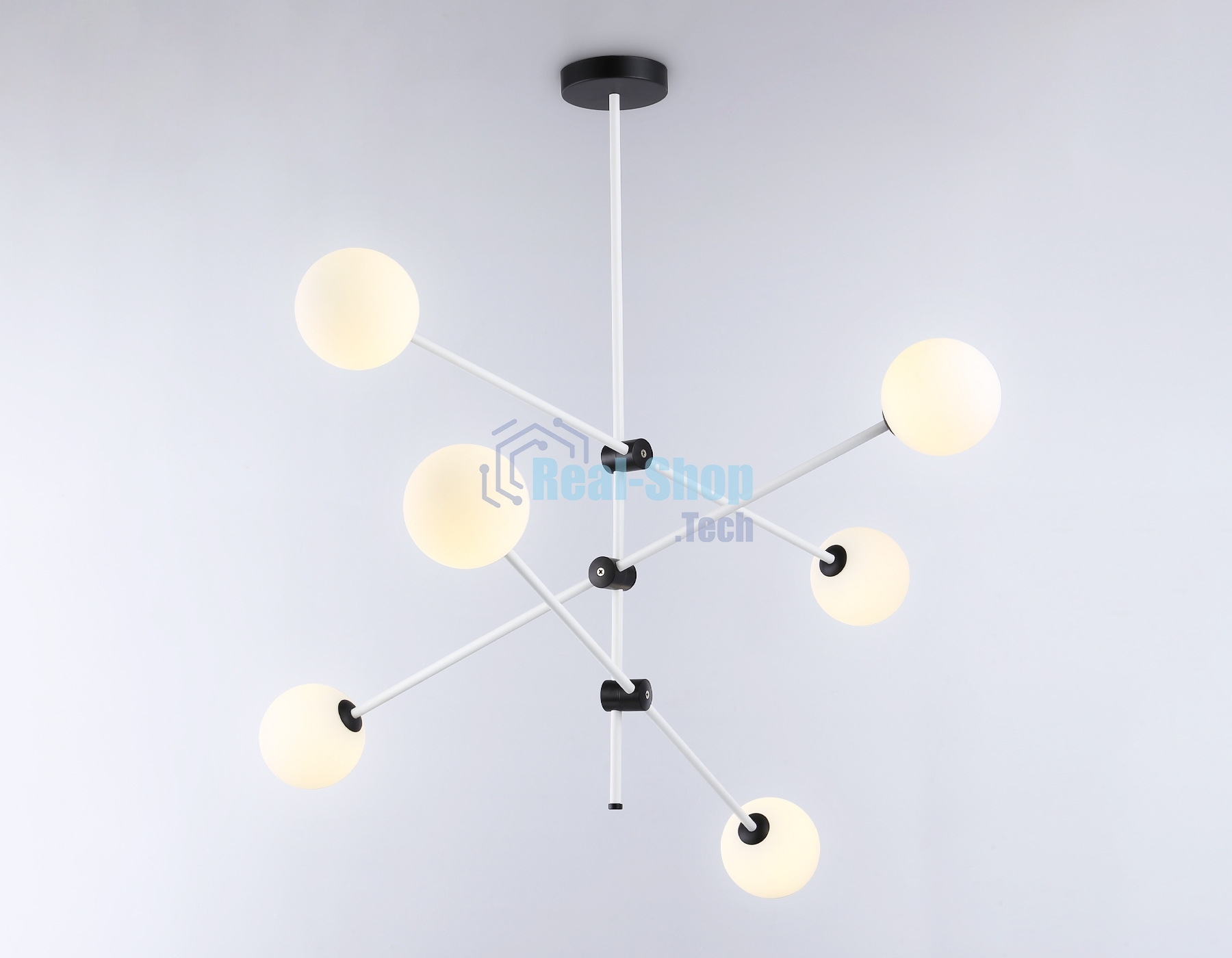 Светитльник Ambrella Light TR2512/6 WH/BK белый/черный G9/6 max 10W D970*830