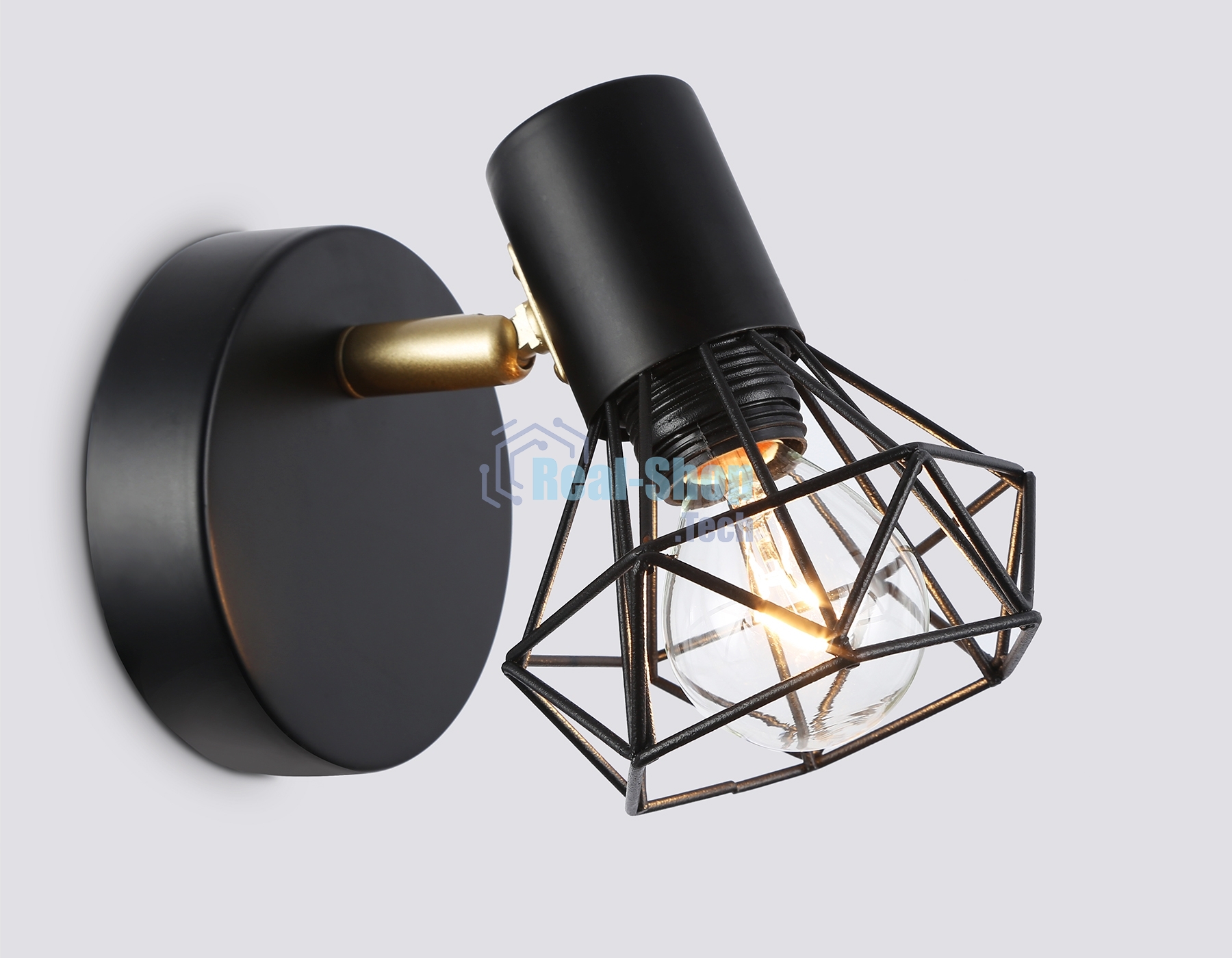 Светильник Ambrella light TR8655 BK/GD черный/золото E14 max 60W 170*100*140