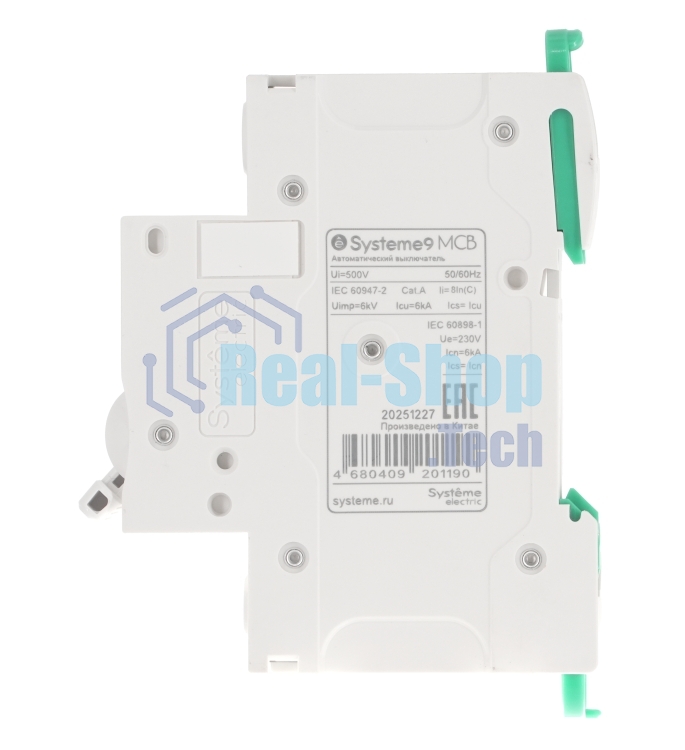 Автоматический выключатель Systeme Electric S9F22125 Systeme9 C 25A 1P 6kA 230В