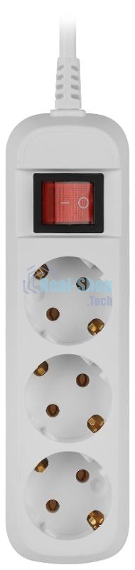 Удлинитель электрический UDL-16-3100-ES Greenline 3 розетки с заземлением с выключателем 10м ПВС 3х1кв.мм Эра Б0065040