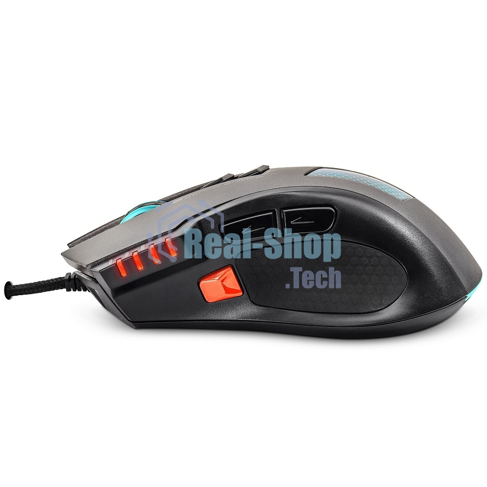 Мышь проводная Crown Gaming CMXG-711 черный, 4000 dpi, USB, кнопки - 8