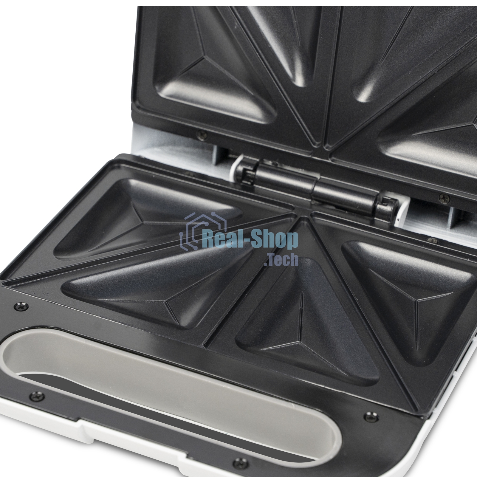 Сэндвич-тостер Galaxy Line GL 2962, белый, с несъемными пластинами, 800 Вт, индикаторы нагрева и сети, антипригарное покрытие рабочей поверхности, теплоизолированный корпус, прорезиненные ножки, препятствующие скольжению