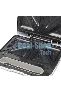 Сэндвич-тостер Galaxy Line GL 2962, белый, с несъемными пластинами, 800 Вт, индикаторы нагрева и сети, антипригарное покрытие рабочей поверхности, теплоизолированный корпус, прорезиненные ножки, препятствующие скольжению