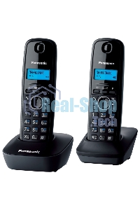 Телефон беспроводной (DECT) Panasonic KX-TG1612RUH (серый) Доп трубка в комплекте,АОН, Caller ID,12 мелодий звонка,поиск трубки