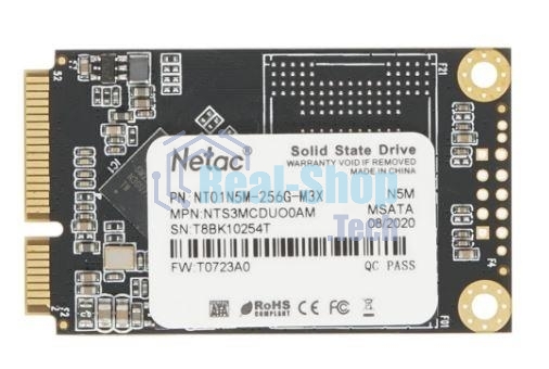 Накопитель SSD Netac N5M, 256Gb, mSATA, R/W 560/520