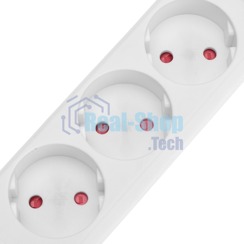 Удлинитель Rexant STANDARD 3 гнезда, 3 м, 2х1,0 мм², б/з, белый