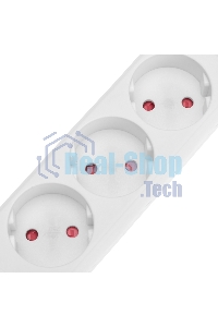Удлинитель Rexant STANDARD 3 гнезда, 3 м, 2х1,0 мм², б/з, белый