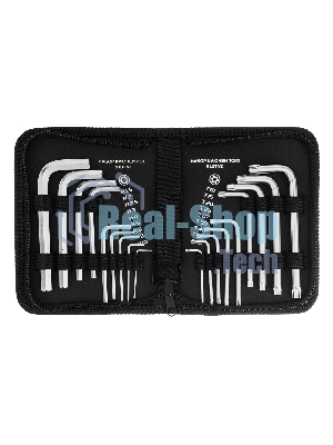 Набор ключей имбусовых Matrix HEX-TORX, 18 шт: HEX 1,5–10 мм, T10-T50, CrV, короткие, сатин.
