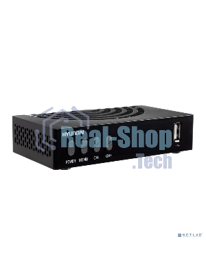 Приставка для цифрового ТВ Hyundai H-DVB440 черный, DVB-T2, DVB-T, DVB-C, HDMI, USB 2.0 x2