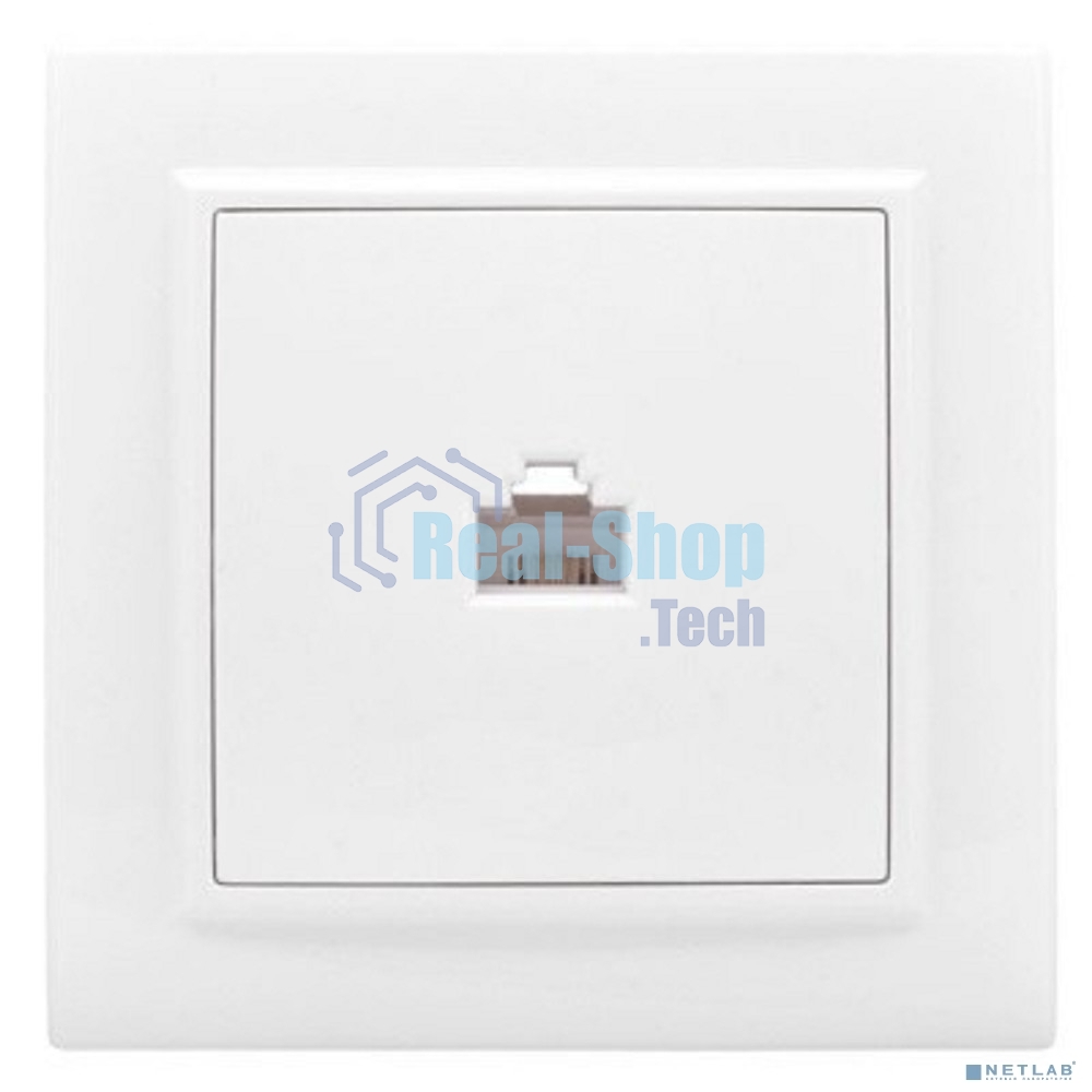 Розетка компьютерная 1-м СП Минск RJ45 бел. Basic EKF ERK01-035-10