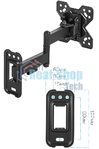 Кронштейн Arm media MARS-6 черный, 10 шт/уп. Кр. стал. настенный для TV 10