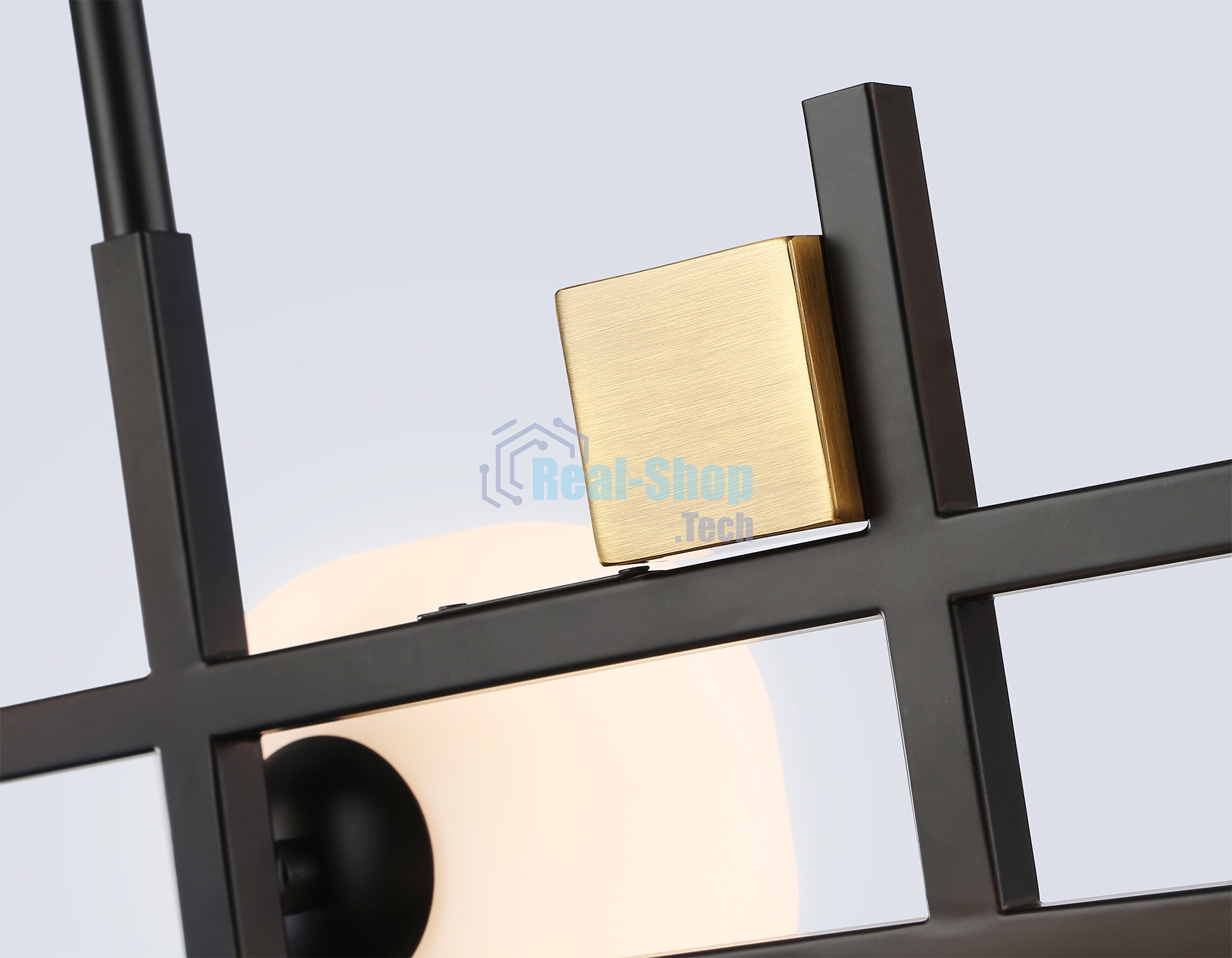 Светильник Ambrella light LH51017/7 BK/BS/FR черный/латунь/белый матовый G9*7 max 28W 1100*240*300