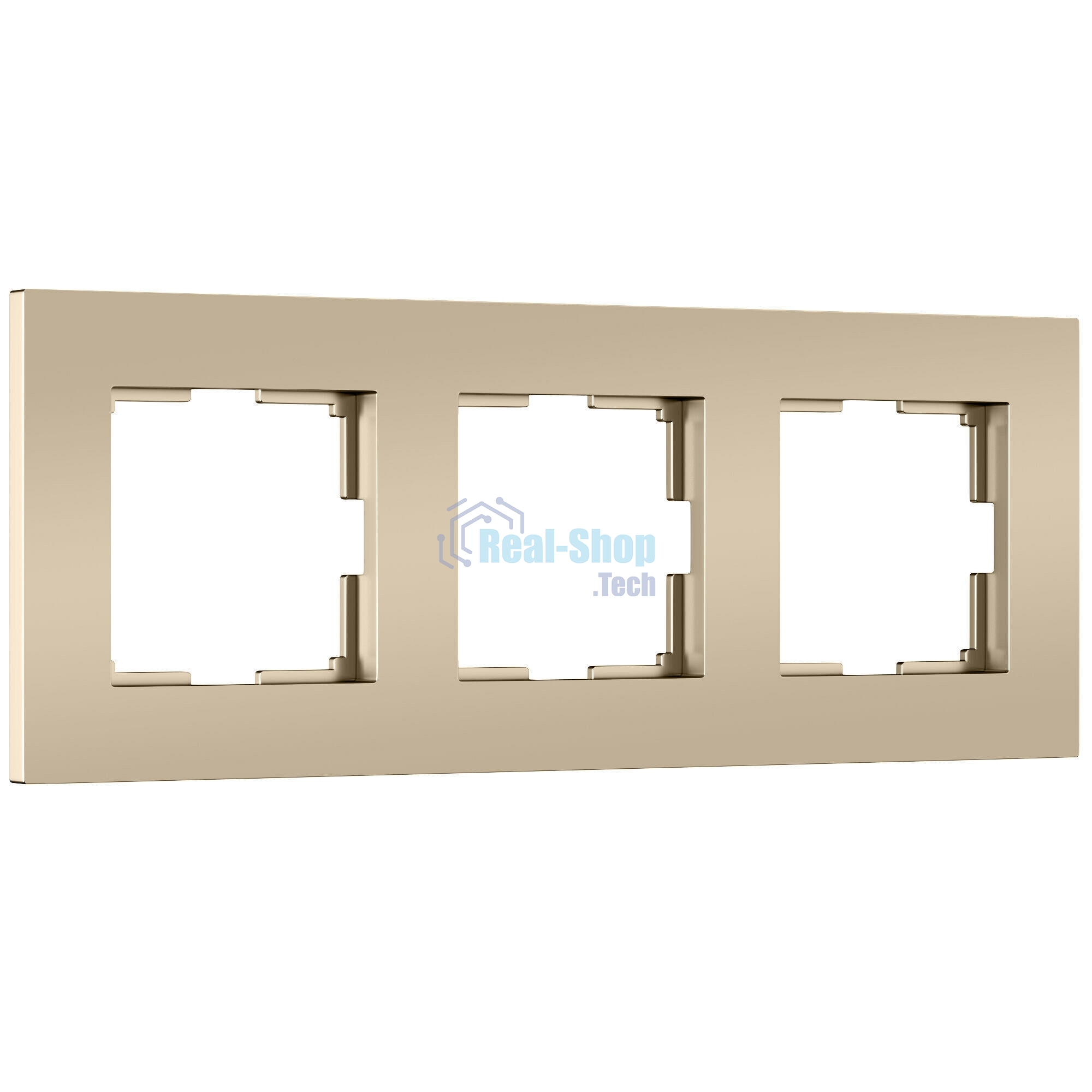 Рамка на 3 поста Slab (шампань софт) W0032911