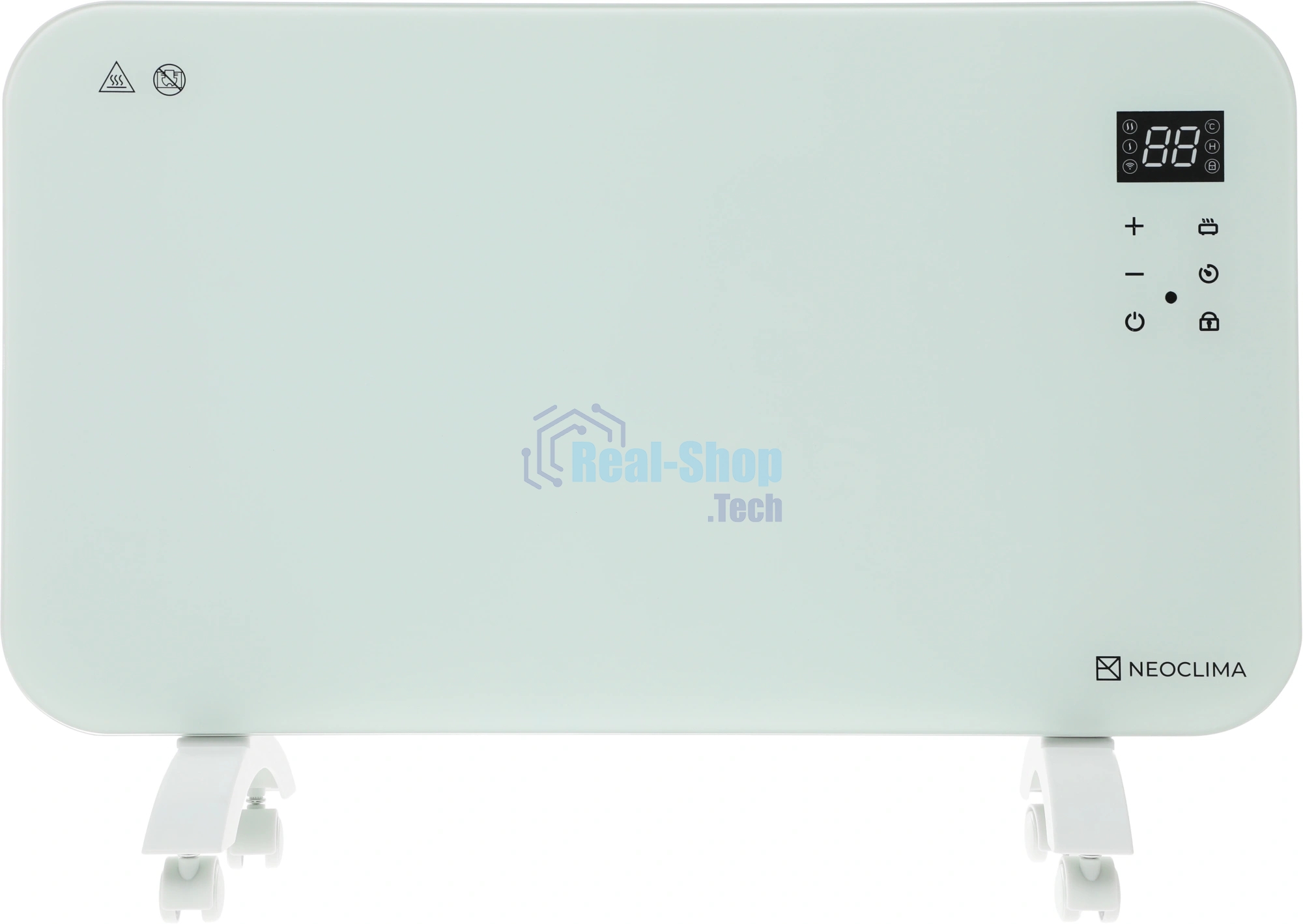 Конвектор электрический Neoclima AURA-1500W белый, 1500 Вт, 20 м2, электронный термостат, Wi-Fi