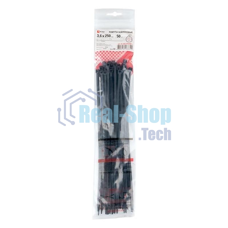 Хомут P6.6 3.6x250 FlexLock стандартный черн. (уп.50шт) PROxima EKF plc-fl-ctsb-3.6x250-r