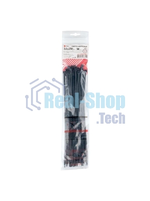 Хомут P6.6 3.6x250 FlexLock стандартный черн. (уп.50шт) PROxima EKF plc-fl-ctsb-3.6x250-r
