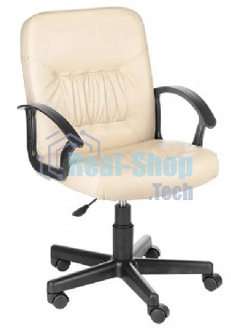 Кресло компьютерное OLSS Чип Ультра бежевый экокожа Крестовина 