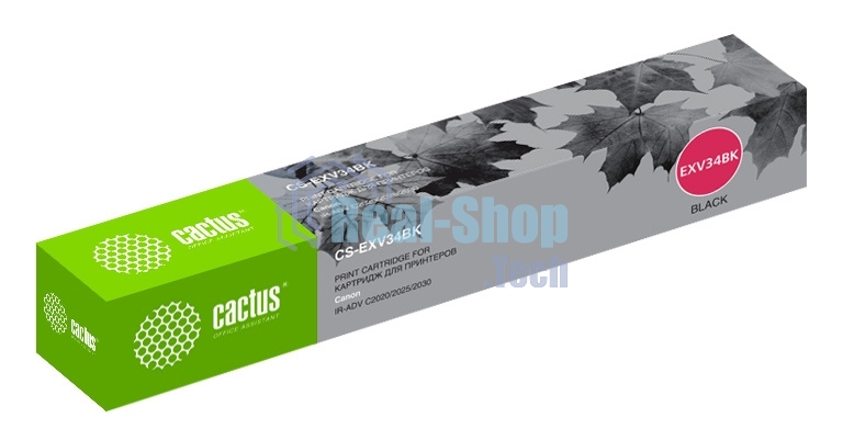 Картридж лазерный Cactus CS-EXV34BK черный (23000 стр.) для Canon IR Advance C2030L, C2030i, C2020L, C2020i, C2025i