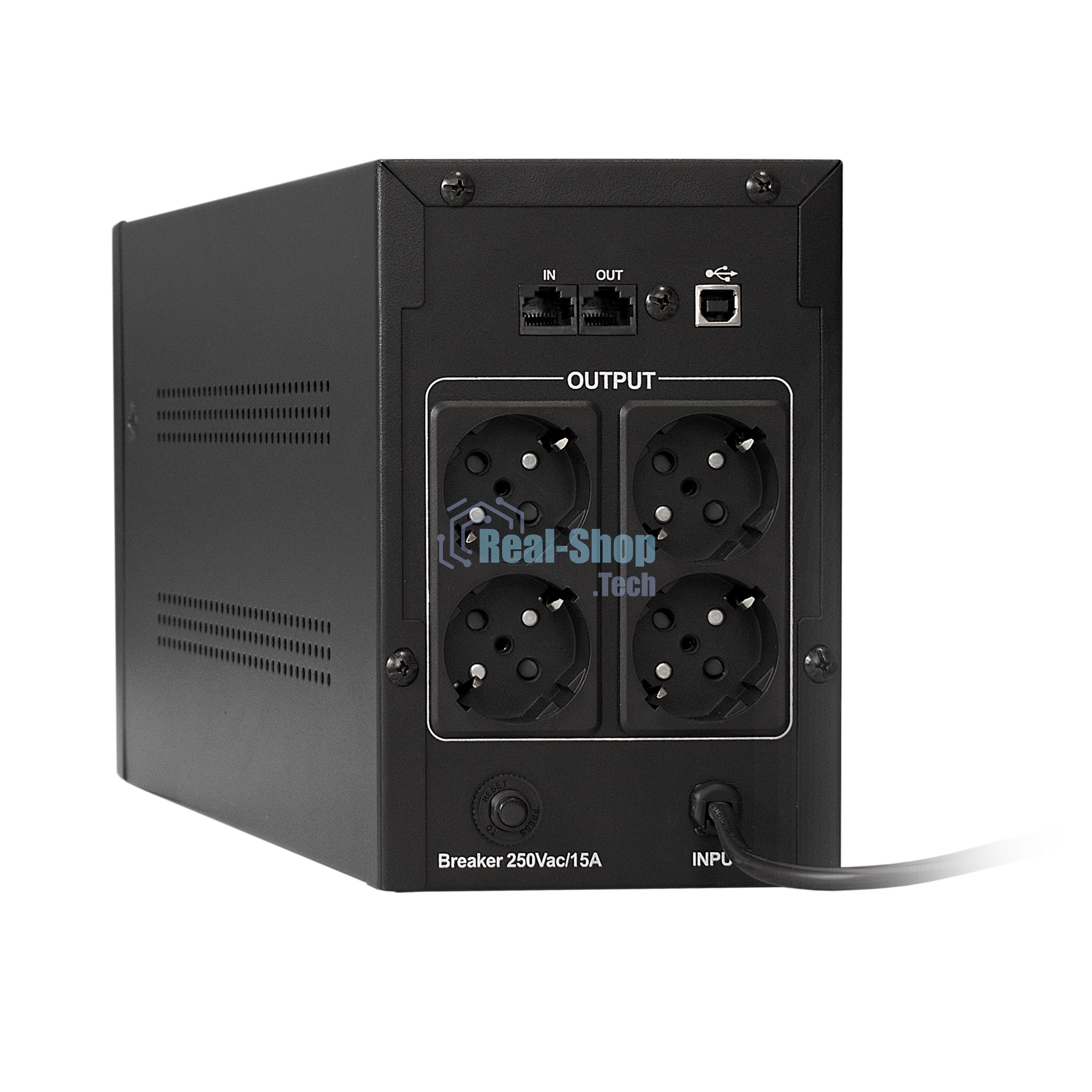 Источник бесперебойного питания ExeGate SpecialPro UNB-2200.LED.AVR.EURO.RJ.USB 2200VA/1300W, LED, AVR, 4 евророзетки, RJ45/11, USB, черный