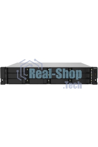 Сетевое хранилище без дисков SMB QNAP TS-1232PXU-RP-4G 12-Bay quad-core 64-bit AL324 1.7 GHz rackmount NAS with 250W redundant PSU, 4Gb DDR4 UDIMM RAM (max 1x16GB), SATA 6Gb/s, 2x 10GbE SFP+ LAN, 2x2.5 GbE LAN, 1x PCIe Gen2 x2 slot. W/o RAIL-B02