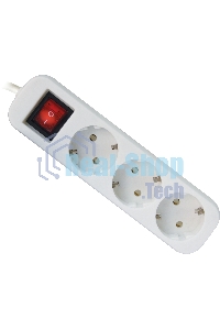 Удлинитель Defender S350 белый 5.0 м, 3 розетки 