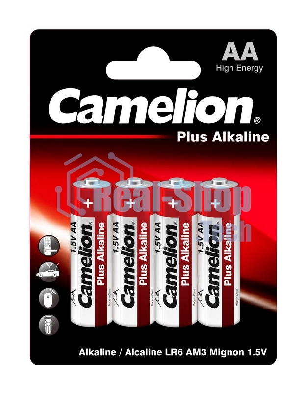Элемент питания алкалиновый Camelion LR LR6 BL-4 (блист.4шт) 1.5 В