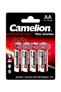Элемент питания алкалиновый Camelion LR LR6 BL-4 (блист.4шт) 1.5 В