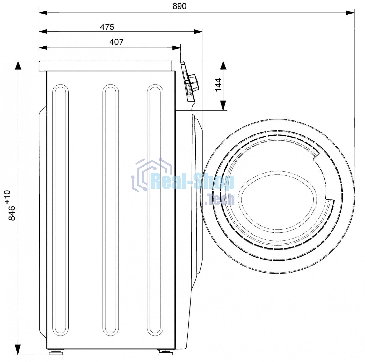 Стиральная машина Atlant СМА 50У105-00 белый, загрузка фронтальная 5 кг, 1000 об/мин., класс: А+