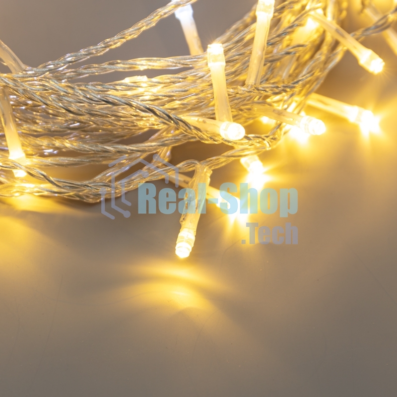 Гирлянда Neon-night Нить 10м, с эффектом мерцания, прозрачный провод, IP44, 230В, диоды ТЕПЛЫЕ БЕЛЫЕ, 75 LED