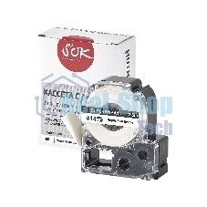 Кассета с лентой S'OK by Sakura Printing BLK6WBA14 для Epson, черный на белом, 14мм/2.5м