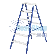 Стремянка Сибртех двусторонняя 6 ступеней стальная