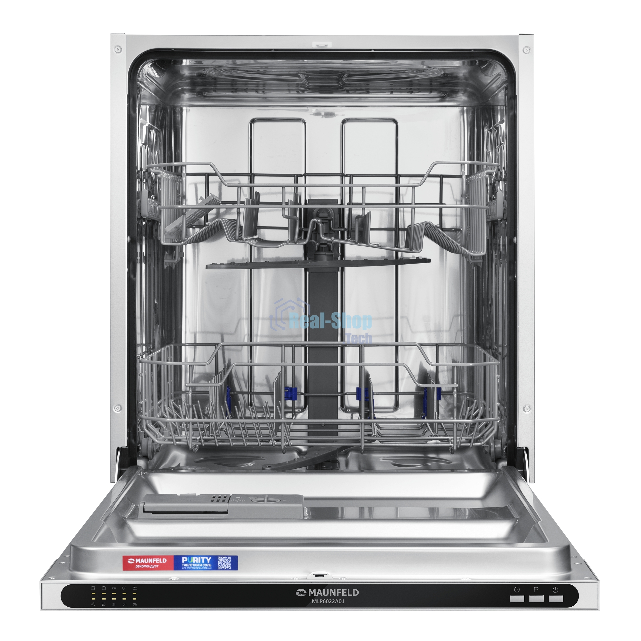 Встраиваемая посудомоечная машина Maunfeld MLP6022A01, черный, 59.8 см, 12 компл., 49 дБ, класс A++