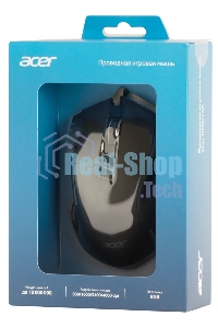 Мышь проводная Acer OMW150 черный, 4800 dpi, USB, кнопки - 8
