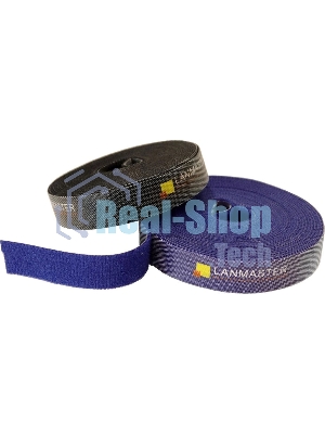 Хомут-липучка Lanmaster LAN-VCM5M-BK 5000x20 мм (упак: 1 шт) нейлон 6.6 внутри помещений черный