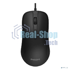 Мышь проводная Philips SPK7214 черный, 1600 dpi, USB, кнопки - 4