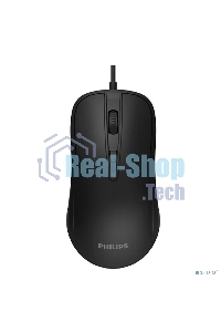Мышь проводная Philips SPK7214 черный, 1600 dpi, USB, кнопки - 4