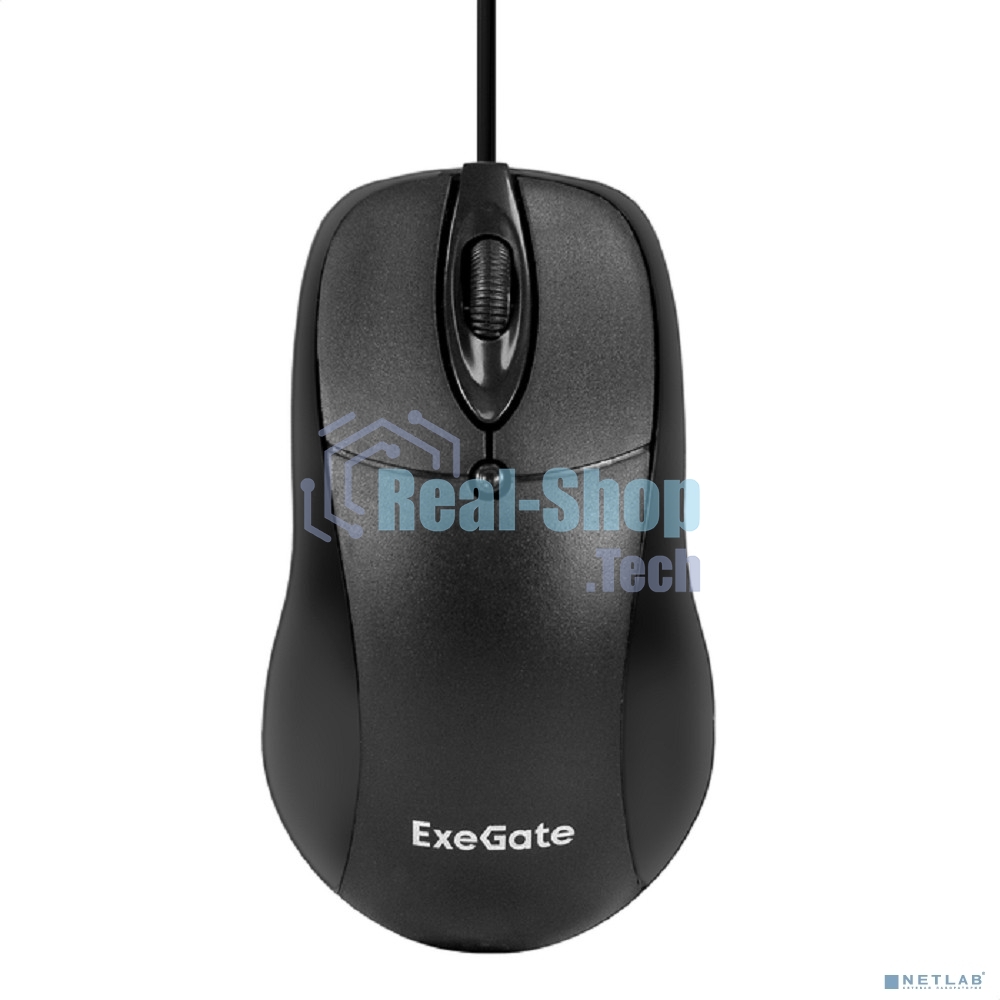 Мышь проводная ExeGate Professional Standard B100L черный, 1000 dpi, USB, кнопки - 3