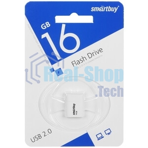 Флешка USB SmartBuy LARA black (SB16GBLARA-K), 16Gb, USB 2.0, R/W 15/5, черный/белый