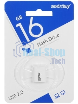 Флешка USB SmartBuy LARA black (SB16GBLARA-K), 16Gb, USB 2.0, R/W 15/5, черный/белый