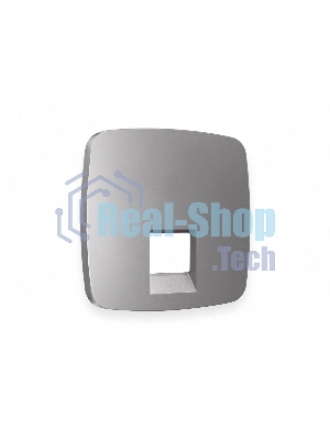 Лицевая панель OMEGA (Сталь матовый) для компьютерной/телефонной розетки RJ-45/RJ-11 QUANT OP5120