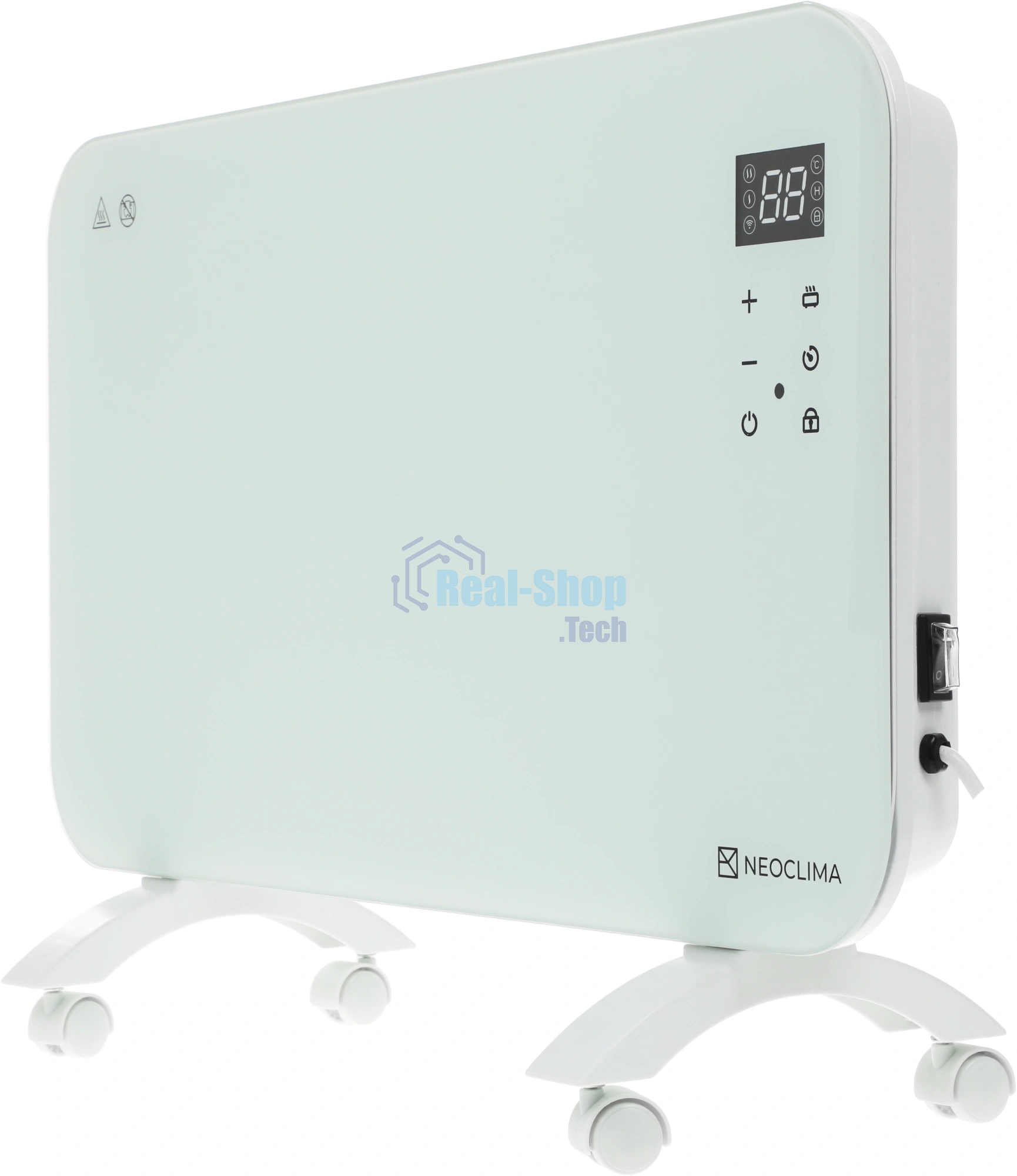 Конвектор электрический Neoclima AURA-1500W белый, 1500 Вт, 20 м2, электронный термостат, Wi-Fi