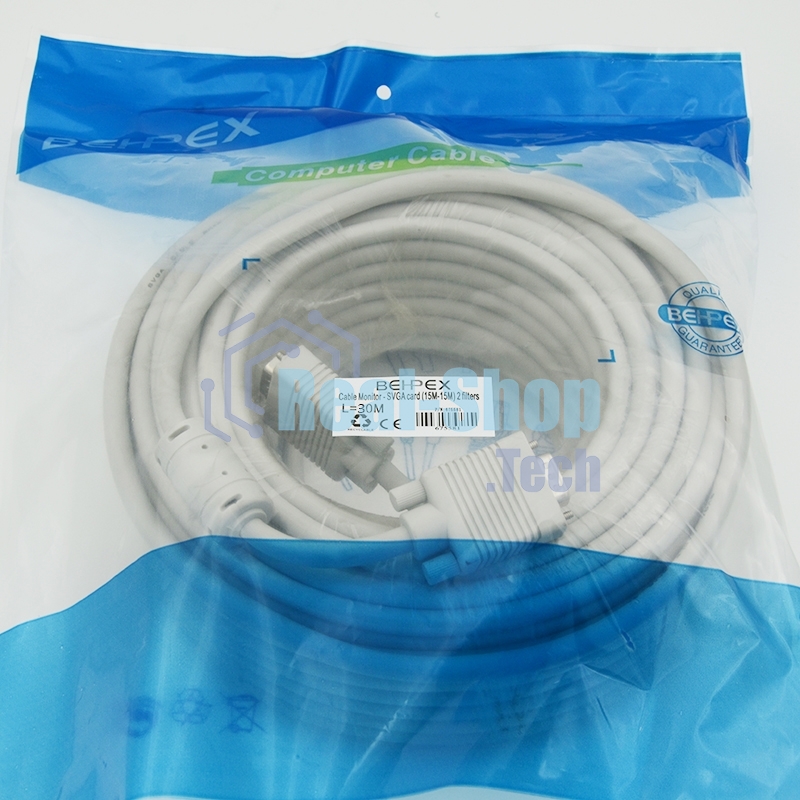 Кабель VGA DB15 (m)/DB15 (m) 30м феррит.кольца (CABLE30)
