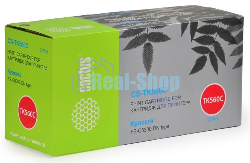 Картридж лазерный Cactus CS-TK560C голубой (10000 стр.) для Kyocera FS-C5300DN