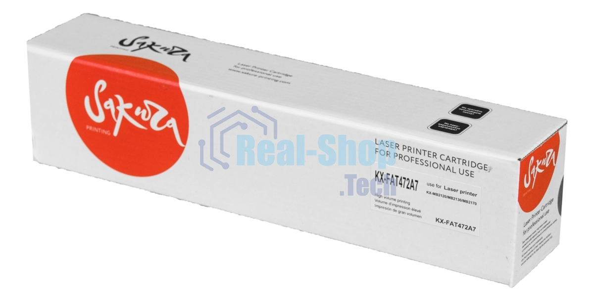 Картридж Sakura KXFAT472A7 для Panasonic KX-MB2110RU, KX-MB2117RU, KX-MB2130RU, KX-MB2137RU, KX-MB2170RU, KX-MB2177RU, черный, 2500 к.