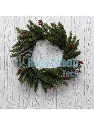 Еловый венок с ягодами Neon-night Ø 45 см, литой
