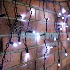 Гирлянда Neon-night Айсикл (бахрома) светодиодный, 4,8 х 0,6 м, черный провод, 230 В, диоды белые, 176 LED