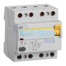 Выключатель дифференциального тока (УЗО) 4п 63А 300мА тип AC ВД1-63 ИЭК MDV10-4-063-300